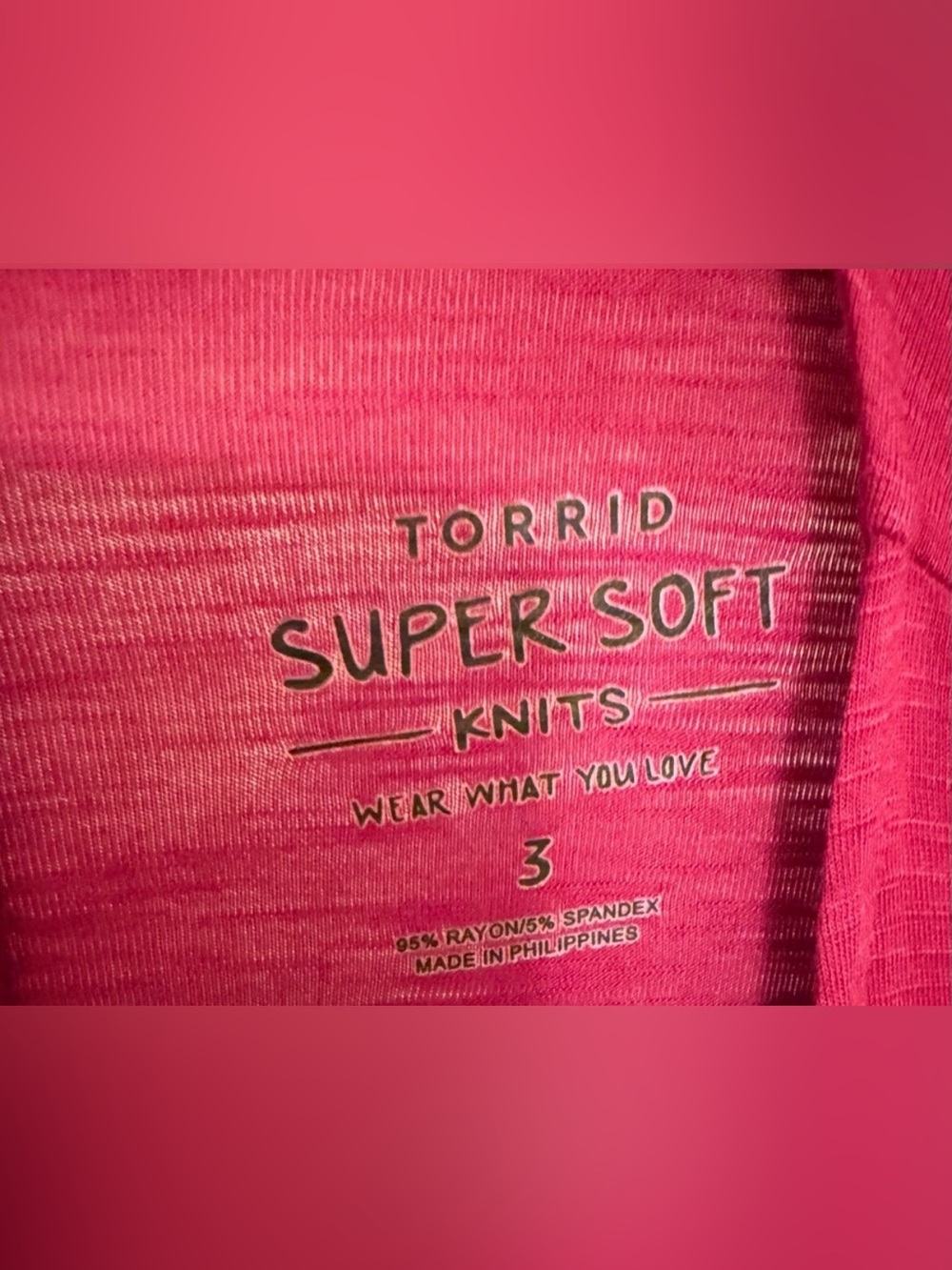 Torrid Super Soft Knits Raspberry Open Front Waterfall Cardigan Size 3 Plus - Picture 3 of 8